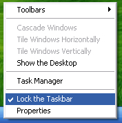 Lock The Taskbar